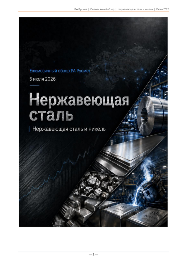 Обложка обзора «Нержавеющая сталь и никель»