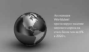 Ассоциация Worldsteel прогнозирует падение мирового спроса на сталь более чем на 6% в 2020 г.