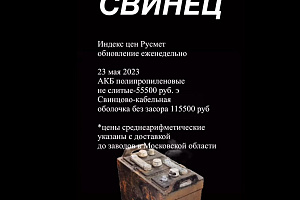 Индекс цен на лом свинца, 23 мая 2023