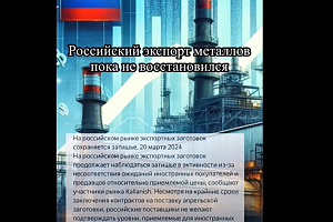 На российском рынке экспортных заготовок сохраняется затишье