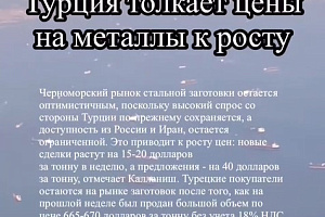 Турция толкает цены на металлы к росту