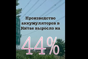 Производство аккумуляторов в Китае выросло на 44%