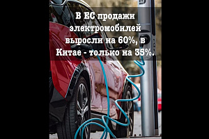 ЕС опережает Китай по темпу роста рынка электромобилей. Почти в 2 раза